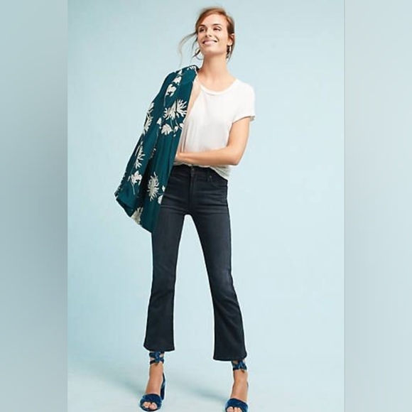 Citizens of Humanity Fleetwood Crop High-Rise Flare Jeans In black Astoria Sz 27 - Picture 7 of 11